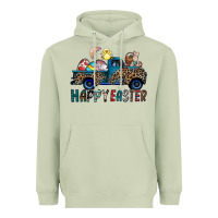 Matcha Happy Easter truck Heavyweight Hoodie - CowhideDigitalArt