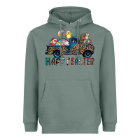 Sage Happy Easter truck Heavyweight Hoodie - CowhideDigitalArt