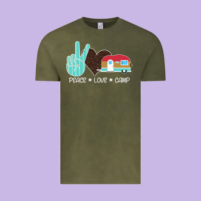 Peace Love Camp Vintage Tee Designed By Bettercallsaul