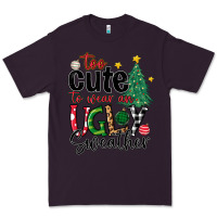 Plum too cute to wear ugly  christmas Premium Tee - MaliasSmallBusiness