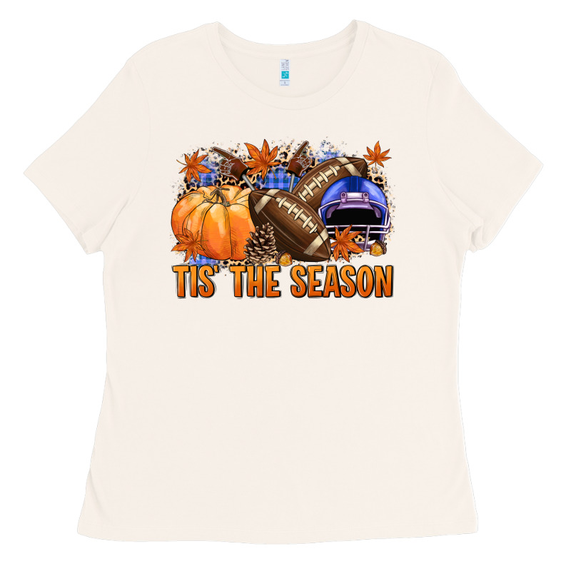 Tis The Season Football Ladies Tee by NancyCooperArtShop | Teevron