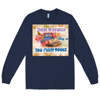 Navy read book Long Sleeve Tee - TumblerDesignByShophia