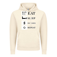 Vintage Artic Tax Day Eat Sleep Do Taxes Repeat Gift Vintage Hoodie - Bettercallsaul