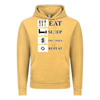 Vintage Mustard Tax Day Eat Sleep Do Taxes Repeat Gift Vintage Hoodie - Bettercallsaul
