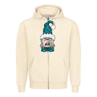 Sandshell winter gnome with snow globe Zipper Hoodie - BundleAndBundleShop