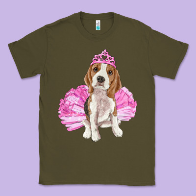 Balerina Beagle With Tutu Classic Tee Designed By Ranaportraitstore