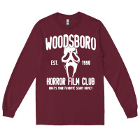 Burgundy The woodsboro horror film Long Sleeve Tee - tuanDangUi