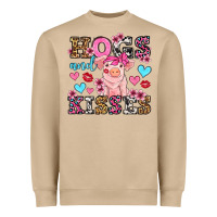 Mushroom hogs and kisses pig  olivia Heavyweight Sweatshirt - OliviaCreatesArt