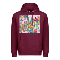 Burgundy Hunny Bunny And Egg Easter Tumbler Premium Hoodie - BundleAndBundleShop