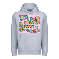 Heather Grey Hunny Bunny And Egg Easter Tumbler Premium Hoodie - BundleAndBundleShop