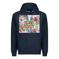 Navy Hunny Bunny And Egg Easter Tumbler Premium Hoodie - BundleAndBundleShop