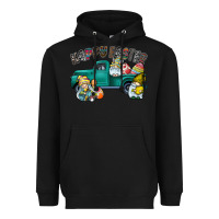 Black Happy Easter truck Heavyweight Hoodie - CowhideDigitalArt