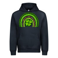 Navy St. Patrick's Day Shamrock Rainbow Urban Hoodie - Artiststas