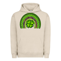 Pigment French Oak St. Patrick's Day Shamrock Rainbow Urban Hoodie - Artiststas