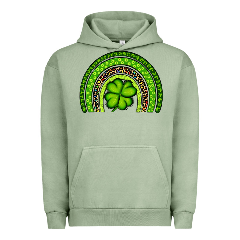 St. Patrick's Day Shamrock Rainbow Urban Hoodie by Artiststas | Teevron