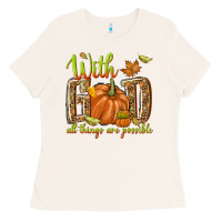 Bone with god all things are possible Ladies Tee - NancyCooperArtShop