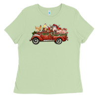 Matcha christmas truck with farm animals Ladies Tee - RanaPortraitStore