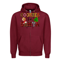 Burgundy cookies for santa Zipper Hoodie - FaDigitalArtStudio