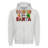 Dove Grey cookies for santa Zipper Hoodie - FaDigitalArtStudio