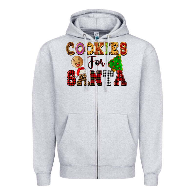 Cookies For Santa Zipper Hoodie by FaDigitalArtStudio | Teevron