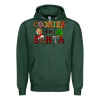Sports Green cookies for santa Zipper Hoodie - FaDigitalArtStudio