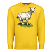 Lemon cashmere goat Premium Sweatshirt - LillyAllenDesigns