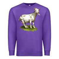 Purple cashmere goat Premium Sweatshirt - LillyAllenDesigns