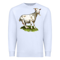 White cashmere goat Premium Sweatshirt - LillyAllenDesigns