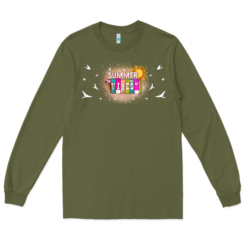 Summer Vibes With Birds Long Sleeve Tee by TumblerDesignByShophia | Teevron