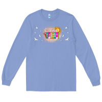 Colony Blue summer vibes with birds Long Sleeve Tee - TumblerDesignByShophia