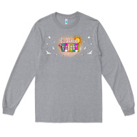 Heather Grey summer vibes with birds Long Sleeve Tee - TumblerDesignByShophia