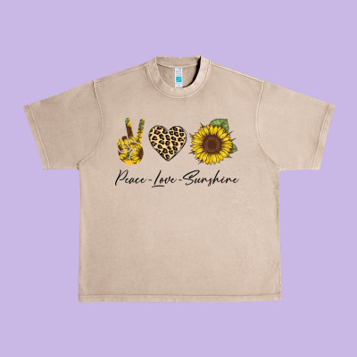 Peace Love Sunshine Urban Heavy Tee Designed By Bettercallsaul