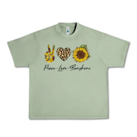 Oil Green Peace Love Sunshine Urban Heavy Tee - Bettercallsaul
