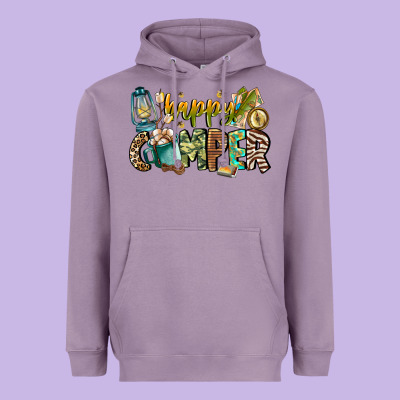 Happy Camper Heavyweight Hoodie Designed By Cowhidedigitalart