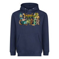 Navy happy camper Heavyweight Hoodie - CowhideDigitalArt