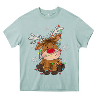 Arona Christmas reindeer Heavy Core Tee - MaliasSmallBusiness