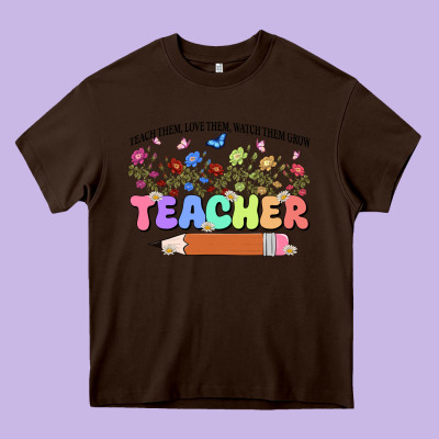 Teacher Wildflowers Kopyası Heavy Core Tee Designed By Jahusdesignshop