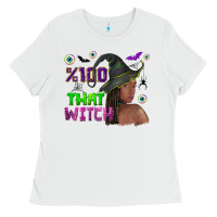 White 100 that witch Ladies Tee - NancyCooperArtShop