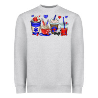 Heather Grey emt emergency medical technician coffee cups Heavyweight Sweatshirt - OliviaCreatesArt