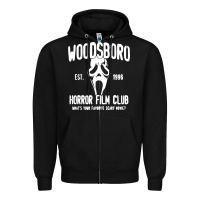 Black The woodsboro horror film Zipper Hoodie - tuanDangUi