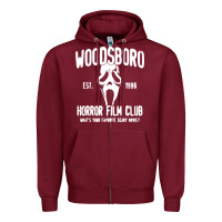 Burgundy The woodsboro horror film Zipper Hoodie - tuanDangUi