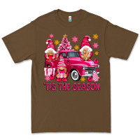 Cacao Tis' the season pink Christmas gnomes truck Premium Tee - NancyCooperArtShop