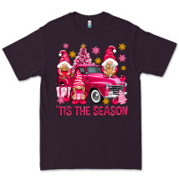 Plum Tis' the season pink Christmas gnomes truck Premium Tee - NancyCooperArtShop