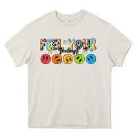 Cream feel your feelings Heavy Core Tee - NancyCooperArtShop
