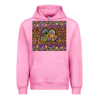 Fuchsia Pink mardi gras fleur de lis hearts leopard glitter Urban Hoodie - Artiststas