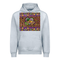 Heather Grey mardi gras fleur de lis hearts leopard glitter Urban Hoodie - Artiststas