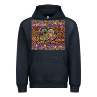 Navy mardi gras fleur de lis hearts leopard glitter Urban Hoodie - Artiststas