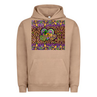Pigment Burro mardi gras fleur de lis hearts leopard glitter Urban Hoodie - Artiststas