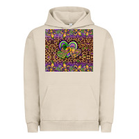Pigment French Oak mardi gras fleur de lis hearts leopard glitter Urban Hoodie - Artiststas