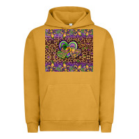 Pigment Peanut Butter mardi gras fleur de lis hearts leopard glitter Urban Hoodie - Artiststas
